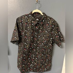 Quiksilver Men's Multicolor Floral Button Down Shirt